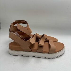 Sorel Women’s 7.5 Tan Leather Multi Strap Roaming Sandals